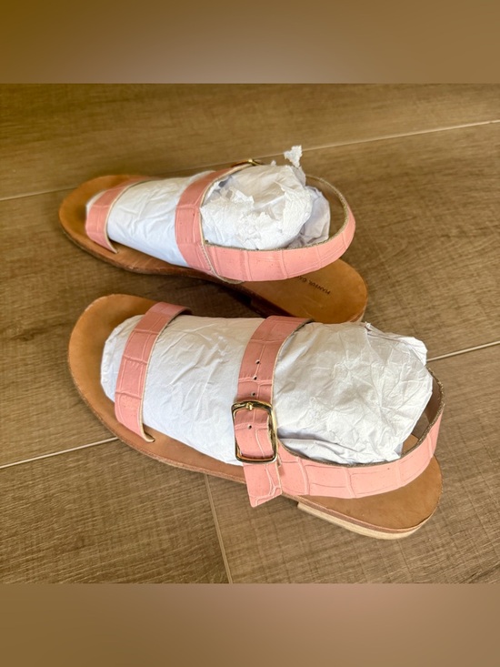 Mansur Gavriel Shoes - Mansur Gavriel Genuine Leather Pink Sandals Shoes 37 Made In Italy Flats Summer‎